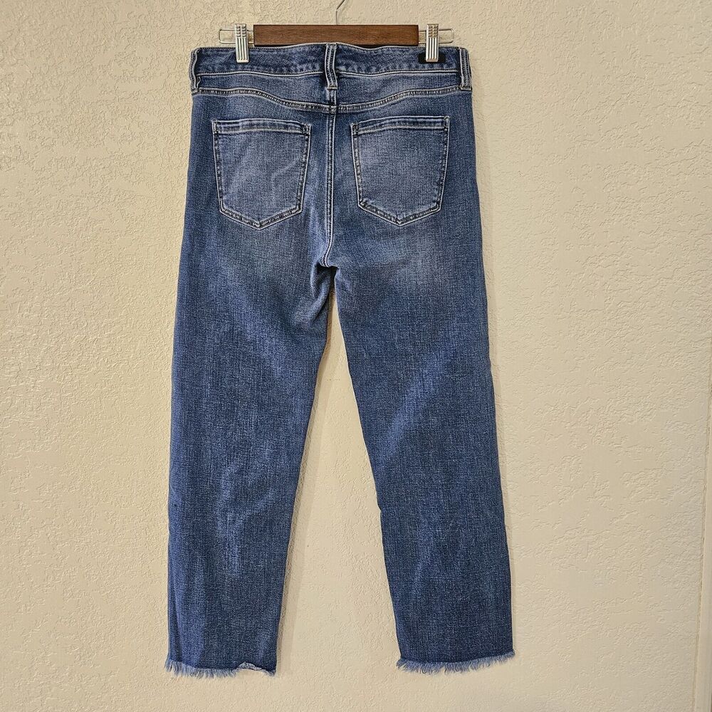 Liverpool Women’s Sz 6 Sadie Crop Straight Leg Zipper Detail Blue Jeans - Picture 3 of 8